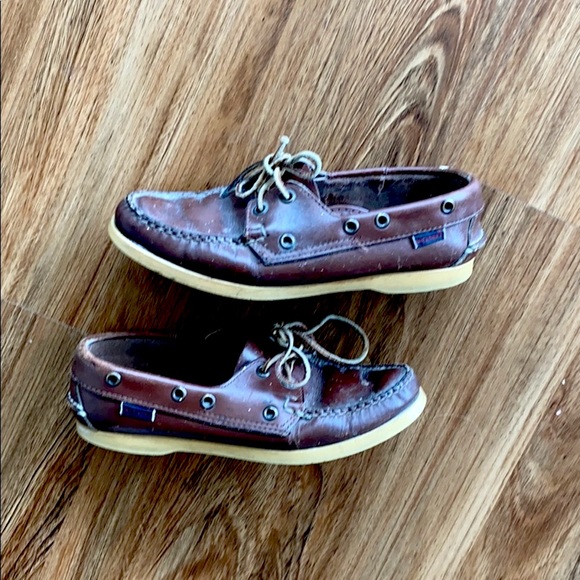 Sebago docksides boat shoes vintage lace up size 7.5 - Picture 2 of 13